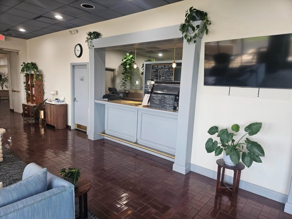 The Briar Bean coffee shop front counter at Briarwood Country Club